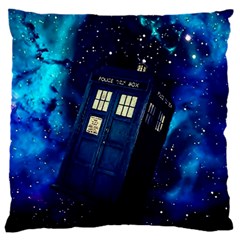 Tardis Doctor Who Space Galaxy 16  Baby Flannel Cushion Case (two Sides) by Cemarart