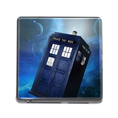 Tardis Doctor Who Space Blue Memory Card Reader (square 5 Slot) by Cemarart