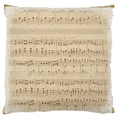Vintage Beige Music Notes 16  Baby Flannel Cushion Case (two Sides) by Cemarart