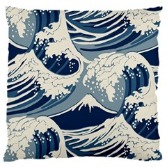 Japanese Wave Pattern 18  Baby Flannel Cushion Case (two Sides) by Cemarart
