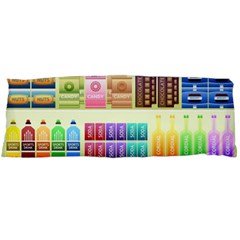 Supermarket Shelf Products Snacks One Side Body Pillow Cases by Cemarart