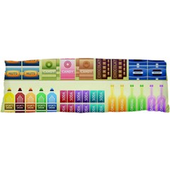 Supermarket Shelf Products Snacks 21 x63  Body Pillow Case Dakimakura (two Sides) by Cemarart
