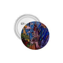 Castle Building Stained Glass 1 75  Buttons by Cemarart