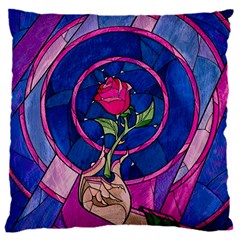 Enchanted Rose Stained Glass 16  Baby Flannel Cushion Case (two Sides) by Cemarart