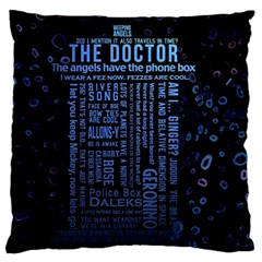 Doctor Who Tardis Standard Premium Plush Fleece Cushion Case (one Side) by Cemarart
