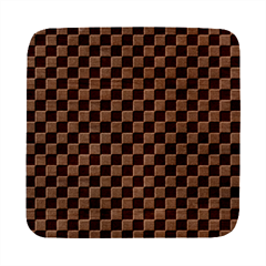 Pattern Checkered Squares Black White Pattern Square Wood Guitar Pick Holder Case And Picks Set by Sabxi