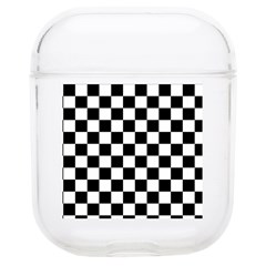 Pattern Checkered Squares Black White Pattern Soft Tpu Airpods 1/2 Case by Sabxi