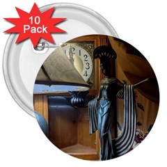 Lady 3  Buttons (10 Pack)  by bestdesignintheworld