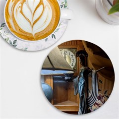 Lady Uv Print Round Tile Coaster by bestdesignintheworld