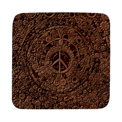 Peace Abstract Pattern Creative Drawing Square Wood Guitar Pick Holder Case And Picks Set by Posterlux