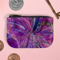 Pink On Magenta Mini Coin Purse by kaleidomarblingart