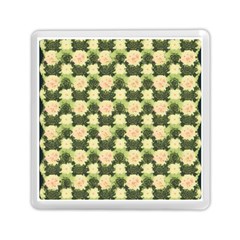 Retro 1880s Flowers Pattern 15 Memory Card Reader (square) by violetheavensky