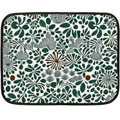 Retro Scandinavian Nordic Flowers Pattern 5 Two Sides Fleece Blanket (mini) by violetheavensky