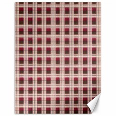Retro 60s 50s Plaid Pattern 2 Canvas 12  X 16  by violetheavensky