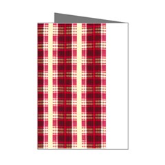Retro 60s 50s Plaid Pattern 4 Mini Greeting Cards (pkg Of 8) by violetheavensky