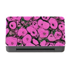 Mid Century Retro Floral 1970s 1960s Pattern 100 Memory Card Reader With Cf by violetheavensky