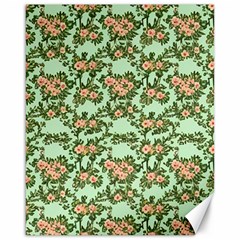 Retro 1880s Flowers Pattern 5 Canvas 16  X 20  by violetheavensky