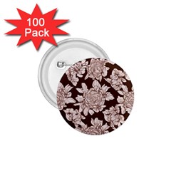 Mid Century Retro Floral 1970s 1960s Pattern 106 1 75  Buttons (100 Pack)  by violetheavensky