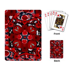Mid Century Retro Floral 1970s 1960s Pattern 105 Playing Cards Single Design (rectangle) by violetheavensky