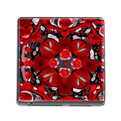 Mid Century Retro Floral 1970s 1960s Pattern 105 Memory Card Reader (square 5 Slot) by violetheavensky