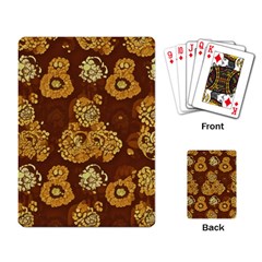 Mid Century Retro Floral 1970s 1960s Pattern 95 Playing Cards Single Design (rectangle) by violetheavensky