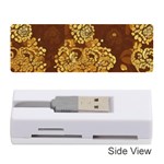 Mid Century Retro Floral 1970s 1960s Pattern 95 Memory Card Reader (Stick) Front