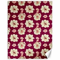 Retro 1880s Flowers Pattern Canvas 12  X 16  by violetheavensky
