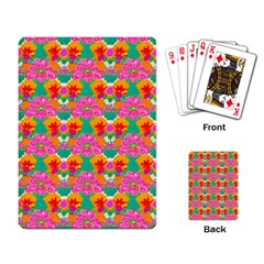 Retro 40s 50s Mexico Flowers Pattern Playing Cards Single Design (rectangle) by violetheavensky