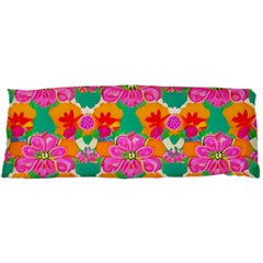 Retro 40s 50s Mexico Flowers Pattern 15 x40  Body Pillow Case Dakimakura (two Sides) by violetheavensky