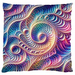 Abstract Fractal Art Swirl Pattern Large Cushion Case (one Side) by Salmanaz77