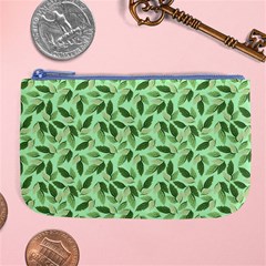 Leaves Pattern Texture Seamless Large Coin Purse by Hannah976