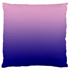 Cotton Candy Pink To Navy Blue Linear Gradient Standard Premium Plush Fleece Cushion Case (two Sides) by GradientsOmbre