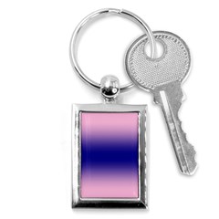 Cotton Candy Pink To Navy Blue Bilinear Gradient Key Chain (rectangle) by GradientsOmbre