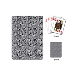 Black White Leopard Playing Cards Single Design (mini) by DinkovaArt
