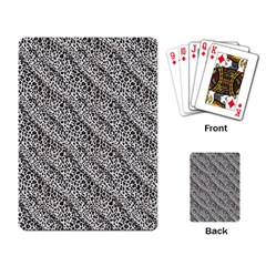 Silver Leopard Playing Cards Single Design (rectangle) by DinkovaArt