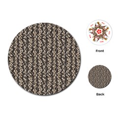Beige Snake Pattern Playing Cards Single Design (round) by DinkovaArt