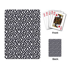 Black White Snake Pattern Playing Cards Single Design (rectangle) by DinkovaArt