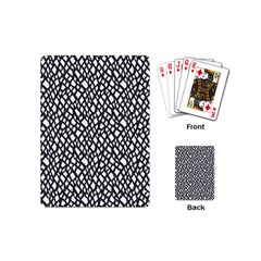 Black White Snake Pattern Playing Cards Single Design (mini) by DinkovaArt
