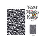 Black White Snake Pattern Playing Cards 54 Designs (Mini) Front - SpadeQ