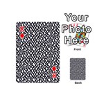 Black White Snake Pattern Playing Cards 54 Designs (Mini) Front - DiamondK