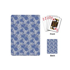 Blue Roses Playing Cards Single Design (mini) by DinkovaArt