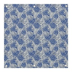 Blue Roses Banner And Sign 3  X 3  by DinkovaArt