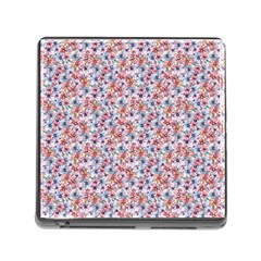 Floral Mix Memory Card Reader (square 5 Slot) by DinkovaArt