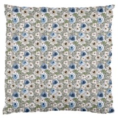 Grey Roses 18  Baby Flannel Cushion Case (two Sides) by DinkovaArt