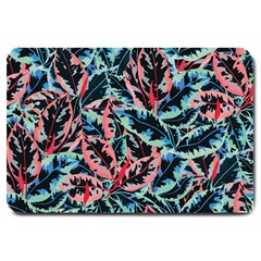 Leaves Nature Pattern Patterns Colorful Large Doormat by Tsamara