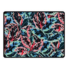 Leaves Nature Pattern Patterns Colorful Fleece Blanket (small) by Tsamara