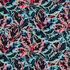 Leaves Nature Pattern Patterns Colorful Play Mat (square) by Tsamara