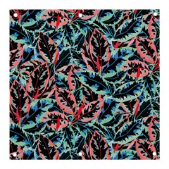 Leaves Nature Pattern Patterns Colorful Banner And Sign 3  X 3  by Tsamara