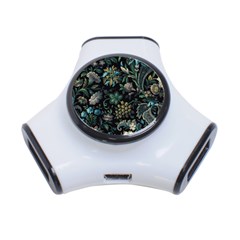 Pattern Flower Plants Leaves Nature 3-port Usb Hub by Tsamara