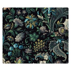 Pattern Flower Plants Leaves Nature Premium Plush Fleece Blanket (small) by Tsamara